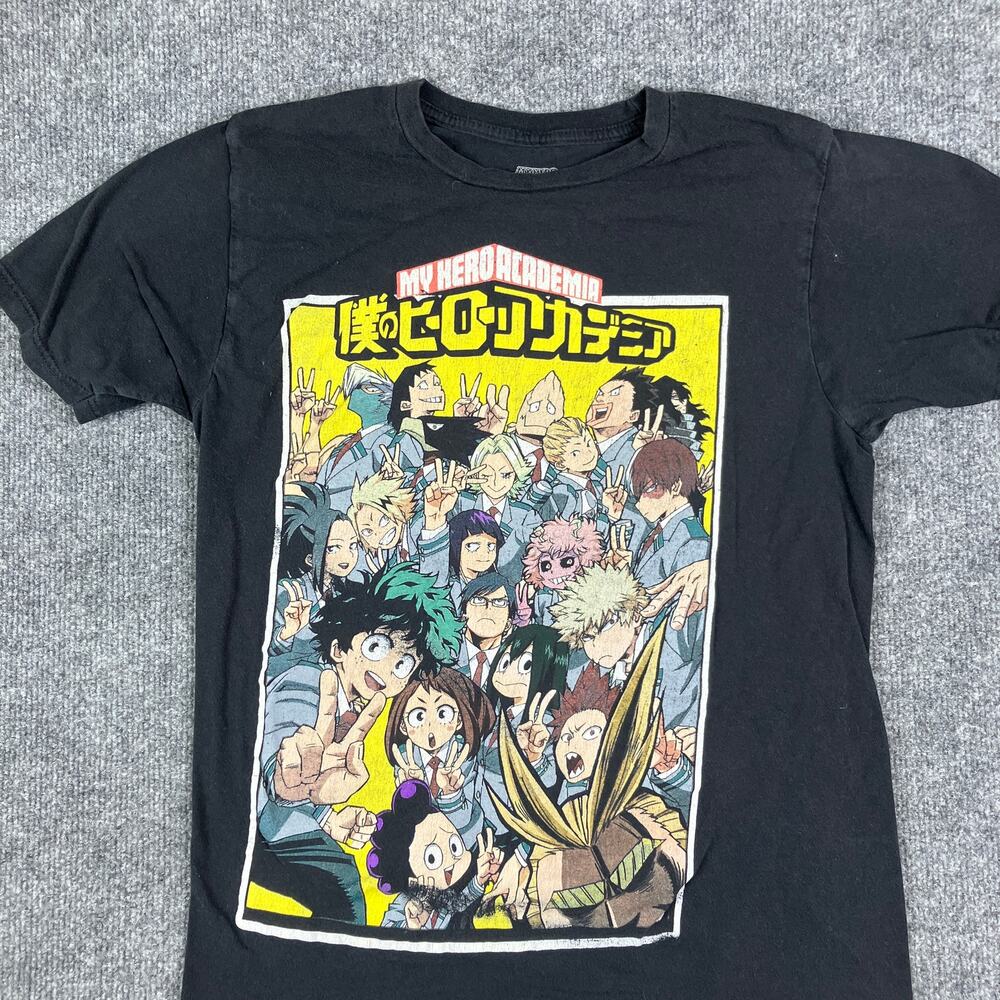 My Hero Academia T-Shirt Mens‎ S Black Anime Funimation Graphic Tee